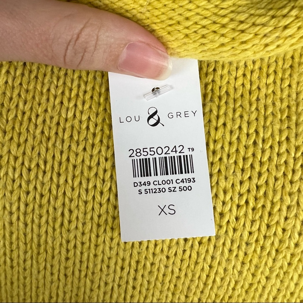 Lou & Grey mustard yellow NWT turtleneck knit sweater XS - Picture 7 of 7